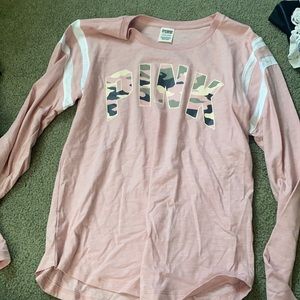 pink long sleeve shirt